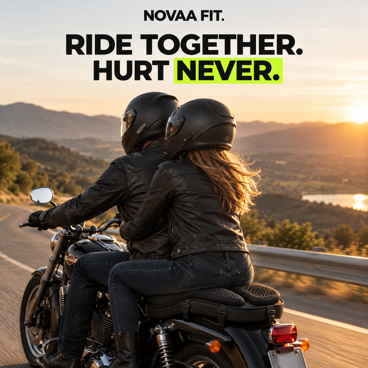 RideGel™. Motorcycle Comfort Seat Cushion