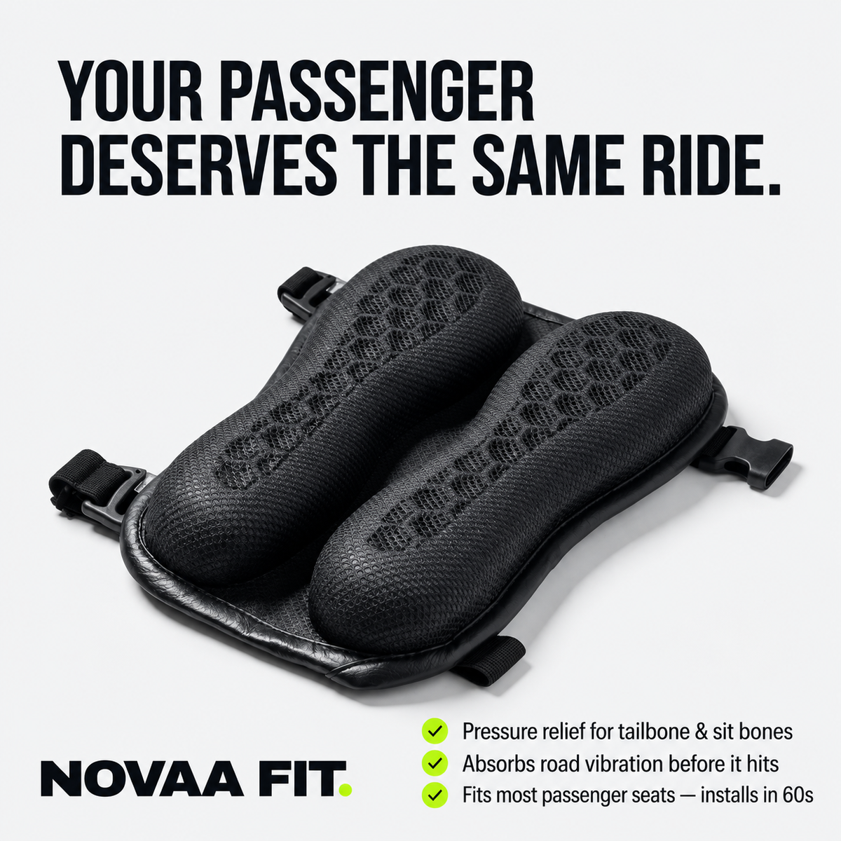 RideGel™. Motorcycle Comfort Seat Cushion