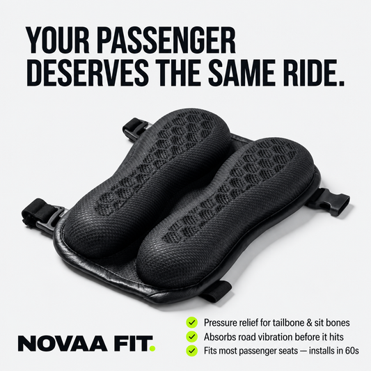 RideGel™. Passenger Motorcycle Comfort Seat Cushion