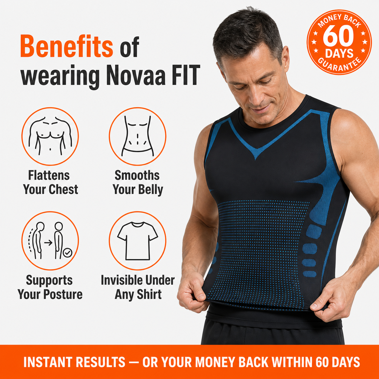 Novaa FIT | Men's Compression Vest — Flatter Chest, Straighter Posture